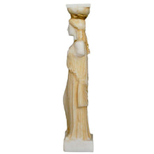 Load image into Gallery viewer, Caryatid Alabaster aged small statue Porch of the Maidens Erechtheion Acropolis