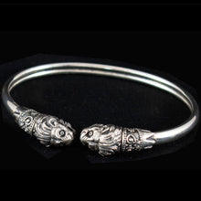Load image into Gallery viewer, Lions Head Silver Bracelet - Symbol of Strength