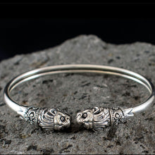 Load image into Gallery viewer, Lions Head Silver Bracelet - Symbol of Strength