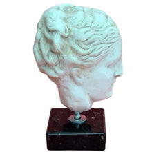 Load image into Gallery viewer, Hygieia small head on marble base - Goddess of Health Healing - Apollo daughter