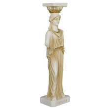 Load image into Gallery viewer, Caryatid Alabaster aged Statue - Porch of the Maidens Erechtheion Acropolis