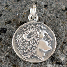 Load image into Gallery viewer, Alexander The Great - Lysimachos Silver Coin Small Pendant - Macedonia King