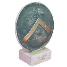 Load image into Gallery viewer, King Leonidas miniature shield in casting stone material - Spartan Warriors