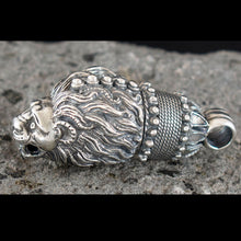 Load image into Gallery viewer, Lion Head Sterling Silver X-Large Pendant - Strength Symbol