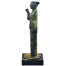 Load image into Gallery viewer, Kore with Pigeon - Ancient Greek Women Bronze statue sculpture - Maiden Korai