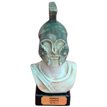 Load image into Gallery viewer, Leonidas small head bust on marble base - King of the Spartans Ultimate Warriors