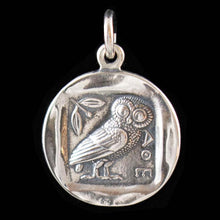 Load image into Gallery viewer, Athens Tetradrachm - Goddess Athena & Owl of Wisdom Large Silver Pendant