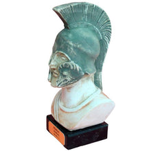 Load image into Gallery viewer, Leonidas small head bust on marble base - King of the Spartans Ultimate Warriors