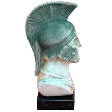 Load image into Gallery viewer, Leonidas small head bust on marble base - King of the Spartans Ultimate Warriors