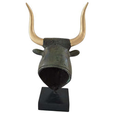 Load image into Gallery viewer, Minoan Bull Bronze Head statue - Minoan Art - Ancient Crete Knossos