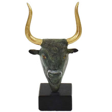 Load image into Gallery viewer, Minoan Bull mini Bronze Head - Minoan Art - Ancient Crete Knossos - Greece