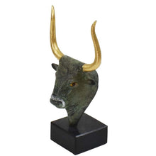 Load image into Gallery viewer, Minoan Bull mini Bronze Head - Minoan Art - Ancient Crete Knossos - Greece