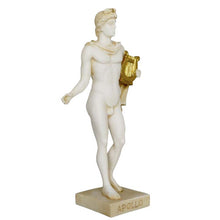 Load image into Gallery viewer, Apollo Alabaster aged sculpture - God of Arts Music Poetry Sun and Light Prophecy