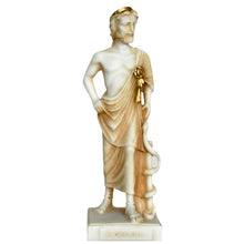 Load image into Gallery viewer, Asclepius God of Medicine and Healing small Alabaster aged statue - Health God