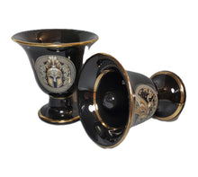 Load image into Gallery viewer, Pegasus and Helmet Design Pythagorean 2 cups high quality set Pythagoras black