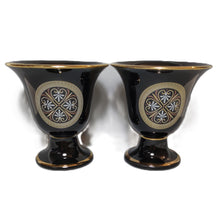 Load image into Gallery viewer, Pegasus and Helmet Design Pythagorean 2 cups high quality set Pythagoras black