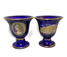 Load image into Gallery viewer, Goddess Athena and Parthenon Design 2 cup set Pythagorean Cup color blue