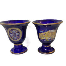 Load image into Gallery viewer, Goddess Athena and Parthenon Design 2 cup set Pythagorean Cup color blue