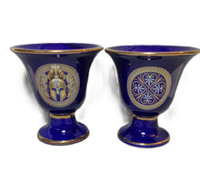 Load image into Gallery viewer, Griffin and Helmet Design Pythagorean 2 cups high quality set Pythagoras blue