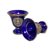 Load image into Gallery viewer, Griffin and Helmet Design Pythagorean 2 cups high quality set Pythagoras blue