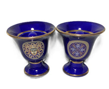 Load image into Gallery viewer, Medusa and Helmet Design Pythagorean 2 cups high quality set Pythagoras blue