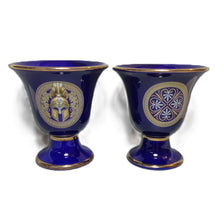 Load image into Gallery viewer, Pegasus and Helmet Design Pythagorean 2 cups high quality set Pythagoras blue