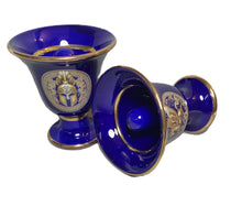 Load image into Gallery viewer, Pegasus and Helmet Design Pythagorean 2 cups high quality set Pythagoras blue