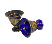 Load image into Gallery viewer, Pythagorean Cup fair cup of justice set 2 cups set Pythagoras color blue black