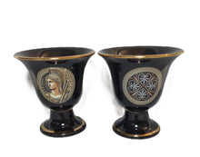 Load image into Gallery viewer, Athena and Helmet Design Pythagorean 2 cups high quality set Pythagoras black