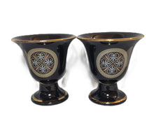 Load image into Gallery viewer, Athena and Helmet Design Pythagorean 2 cups high quality set Pythagoras black