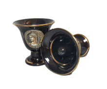 Load image into Gallery viewer, Athena and Helmet Design Pythagorean 2 cups high quality set Pythagoras black