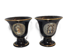 Load image into Gallery viewer, Athena and Helmet Design Pythagorean 2 cups high quality set Pythagoras black