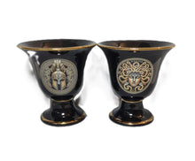 Load image into Gallery viewer, Medusa and Helmet Design Pythagorean 2 cups high quality set Pythagoras black