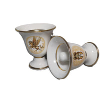 Load image into Gallery viewer, Pegasus and Helmet Design Pythagorean 2 cups high quality set Pythagoras white