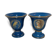 Load image into Gallery viewer, Pythagorean Cup set with Goddess Athena and Owl Design 2 cups color petrol