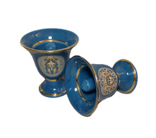Load image into Gallery viewer, Medusa and Helmet Design Pythagorean 2 cups high quality set Pythagoras color petrol