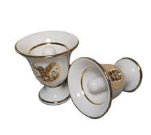 Load image into Gallery viewer, Griffin and Helmet Design Pythagorean 2 cups high quality set Pythagoras white