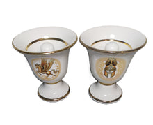 Load image into Gallery viewer, Pegasus and Helmet Design Pythagorean 2 cups high quality set Pythagoras white