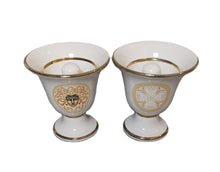 Load image into Gallery viewer, Medusa and Helmet Design Pythagorean 2 cups high quality set Pythagoras white