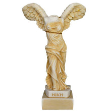 Load image into Gallery viewer, Nike of Samothrace Alabaster aged small sculpture - Winged Victory Louvre Museum