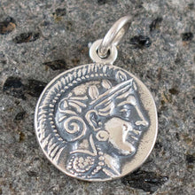 Load image into Gallery viewer, Athens Tetradrachm - Goddess Athena & Owl of Wisdom Small Silver Pendant