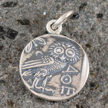 Load image into Gallery viewer, Athens Tetradrachm - Goddess Athena & Owl of Wisdom Small Silver Pendant