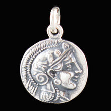 Load image into Gallery viewer, Athens Tetradrachm - Goddess Athena & Owl of Wisdom Small Silver Pendant