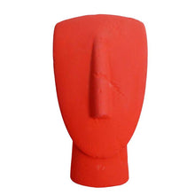 Load image into Gallery viewer, Cycladic Head Red figurine with scar - Casting stone Ancient Modern Abstract Art