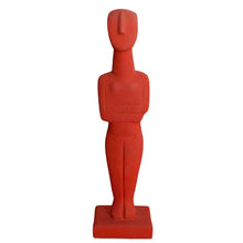 Load image into Gallery viewer, Cycladic Idol Red figurine - Casting stone - Ancient and Modern Abstract Art
