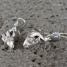 Load image into Gallery viewer, Capricorn Head Silver Earrings - High Quality Item - Ancient Greece