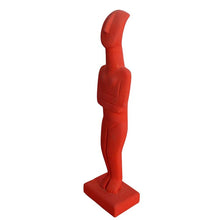 Load image into Gallery viewer, Cycladic Idol Red figurine - Casting stone - Ancient and Modern Abstract Art