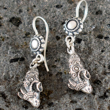 Load image into Gallery viewer, Ram's Head Silver Earrings - Nobility - Ancient Greece