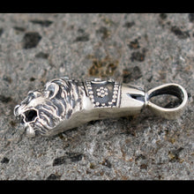 Load image into Gallery viewer, Lion Head Silver Pendant - Symbol of Strength Courage - Ancient Greece