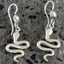 Load image into Gallery viewer, Minoan Snakes Silver Earrings - Cretan Period